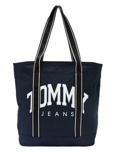 Tommy Jeans Shopper torba mornarsko plava / crna / bijela