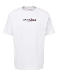 Tommy Jeans Majica tamo siva / crvena / bijela