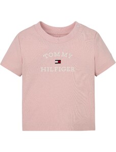 TOMMY HILFIGER Majica roza / bijela