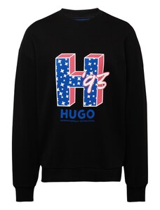 HUGO Sweater majica 'Neasyo' plava / crvena / crna / bijela