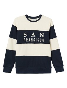 NAME IT Sweater majica 'FUNGI' bež / morsko plava / bijela