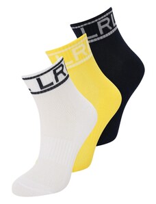 Lauren Ralph Lauren Čarape žuta / crna / bijela
