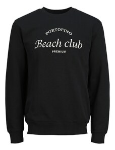 JACK & JONES Sweater majica 'Ocean Club' crna / bijela
