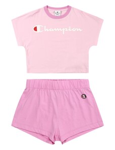 Champion Authentic Athletic Apparel Komplet roza / ružičasto crvena / crvena / bijela