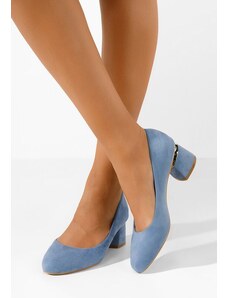Zapatos Salonke na blok petu Floretia svijetlo plavi