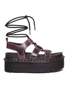 Kožne sandale Dr. Martens Nartilla XL za žene, boja: ružičasta, s platformom, DM31540379