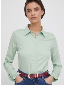 Košulja United Colors of Benetton za žene, slim, s klasičnim ovratnikom