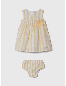 Haljijna za bebe s primjesom lana Guess boja: žuta, mini, širi se prema dolje