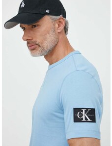 Pamučna majica Calvin Klein Jeans za muškarce, bez uzorka, J30J323484