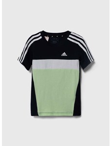 Dječja pamučna majica kratkih rukava adidas boja: zelena, s uzorkom