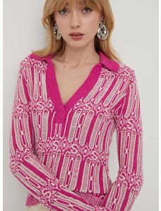 Pamučni pulover Stine Goya Kiza boja: ružičasta, lagani