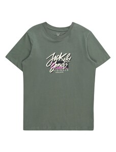 Jack & Jones Junior Majica 'TAMPA' tamno zelena / ljubičasta / crna / prljavo bijela
