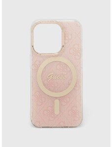 Etui za telefon Guess iPhone 15 Pro 6.1" boja: ružičasta