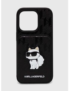 Etui za telefon Karl Lagerfeld iPhone 15 Pro 6.1" boja: crna