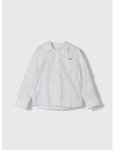 Dječja košulja s dodatkom lana Guess boja: bijela