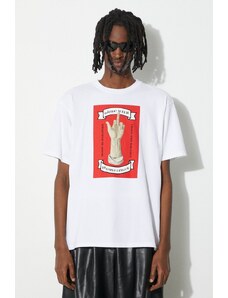 Pamučna majica Undercover Tee za muškarce, boja: bijela, s tiskom, UC1D3810