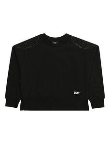 DKNY Sweater majica crna / bijela