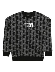 DKNY Sweater majica siva / crna / bijela