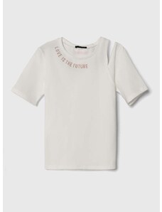 Dječja majica kratkih rukava Sisley boja: bijela