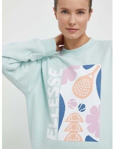 Dukserica Ellesse Rosiello Sweatshirt za žene, boja: tirkizna, s tiskom, SGV20247