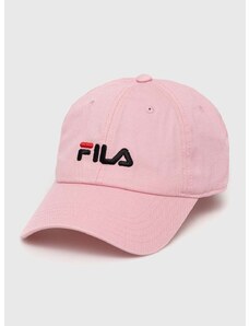 Pamučna kapa sa šiltom Fila Bangil boja: ružičasta, s aplikacijom, FCU0070