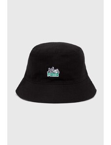 Pamučni šešir Puma Skate Bucket boja: crna, pamučni, 025133