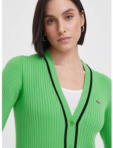 Pulover Lacoste za žene, boja: zelena, lagani