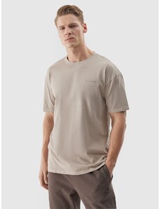 4F Men's oversize plain T-shirt - beige