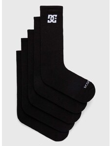 Čarape DC 5-pack za muškarce, boja: crna, ADYAa, 003190