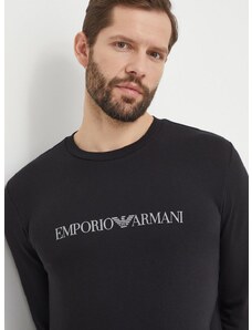 Homewear dukserica Emporio Armani Underwear boja: crna, s tiskom, 111785 4R571