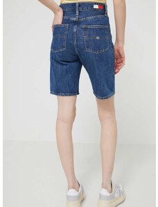 Traper kratke hlače Tommy Jeans za žene, bez uzorka, visoki struk