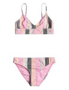 Dječji dvodijelni kupaći kostim Roxy VERY VISTA CROP boja: ružičasta