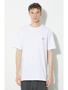 Pamučna majica Woolrich Sheep Tee za muškarce, boja: bijela, bez uzorka, CFWOTE0093MRUT2926