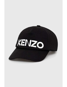 Pamučna kapa sa šiltom Kenzo boja: crna, s tiskom, FE58AC101F31.99
