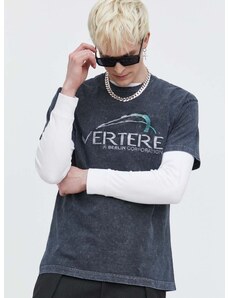 Pamučna majica Vertere Berlin CORPORATE boja: siva, s aplikacijom, VER T235