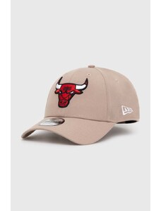 Kapa sa šiltom New Era 9Forty Chicago Bulls boja: bež, s aplikacijom, 60435239