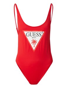 GUESS Jednodijelni kupaći kostim crvena / crna / bijela