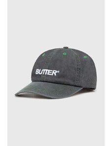 Pamučna kapa sa šiltom Butter Goods Rounded Logo 6 Panel Cap boja: zelena, s aplikacijom, BGQ1247004