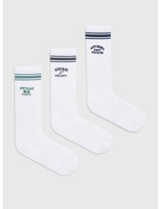 Čarape Abercrombie & Fitch 3-pack za muškarce, boja: bijela