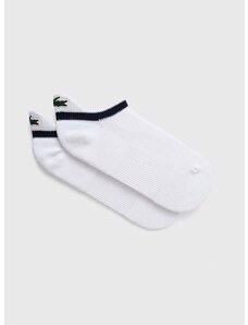 Čarape Lacoste boja: bijela