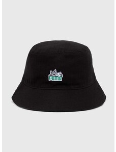 Pamučni šešir Puma Skate Bucket boja: crna, pamučni, 025133