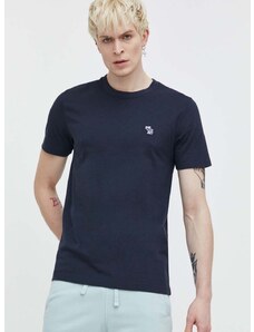 Pamučna majica Abercrombie & Fitch za muškarce, boja: tamno plava, bez uzorka