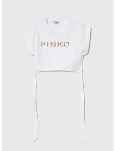 Dječja majica kratkih rukava Pinko Up boja: bijela