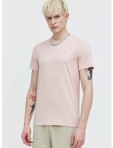 Pamučna majica Hollister Co. za muškarce, boja: ružičasta, bez uzorka