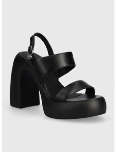 Kožne sandale Karl Lagerfeld ASTRAGON HI boja: crna, KL33724