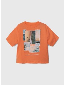 Dječja pamučna majica kratkih rukava zippy boja: narančasta, s tiskom