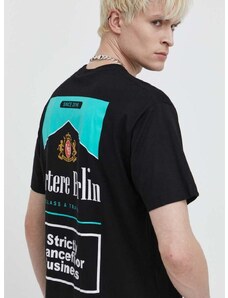 Pamučna majica Vertere Berlin boja: crna, s tiskom, VER T194