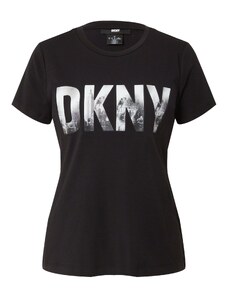 DKNY Majica 'SKYLINE' crna / bijela
