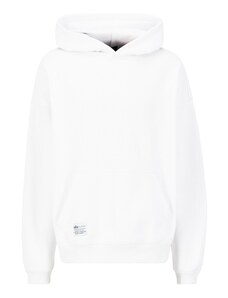 ALPHA INDUSTRIES Sweater majica 'Logo BP Hoody' crna / bijela