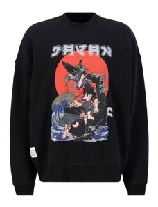 ALPHA INDUSTRIES Sweater majica 'Japan Warrior' miks boja / crna
